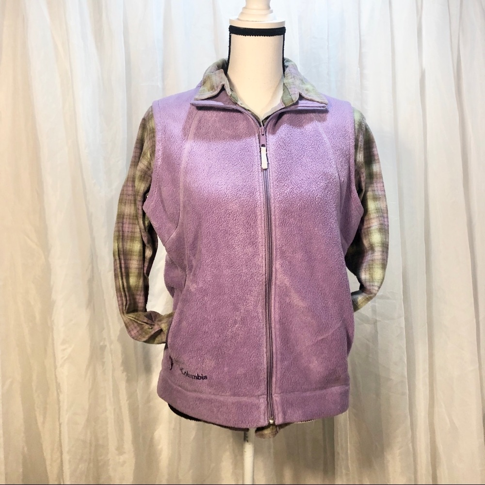 Columbia Fleece Purple Vest - Size Medium